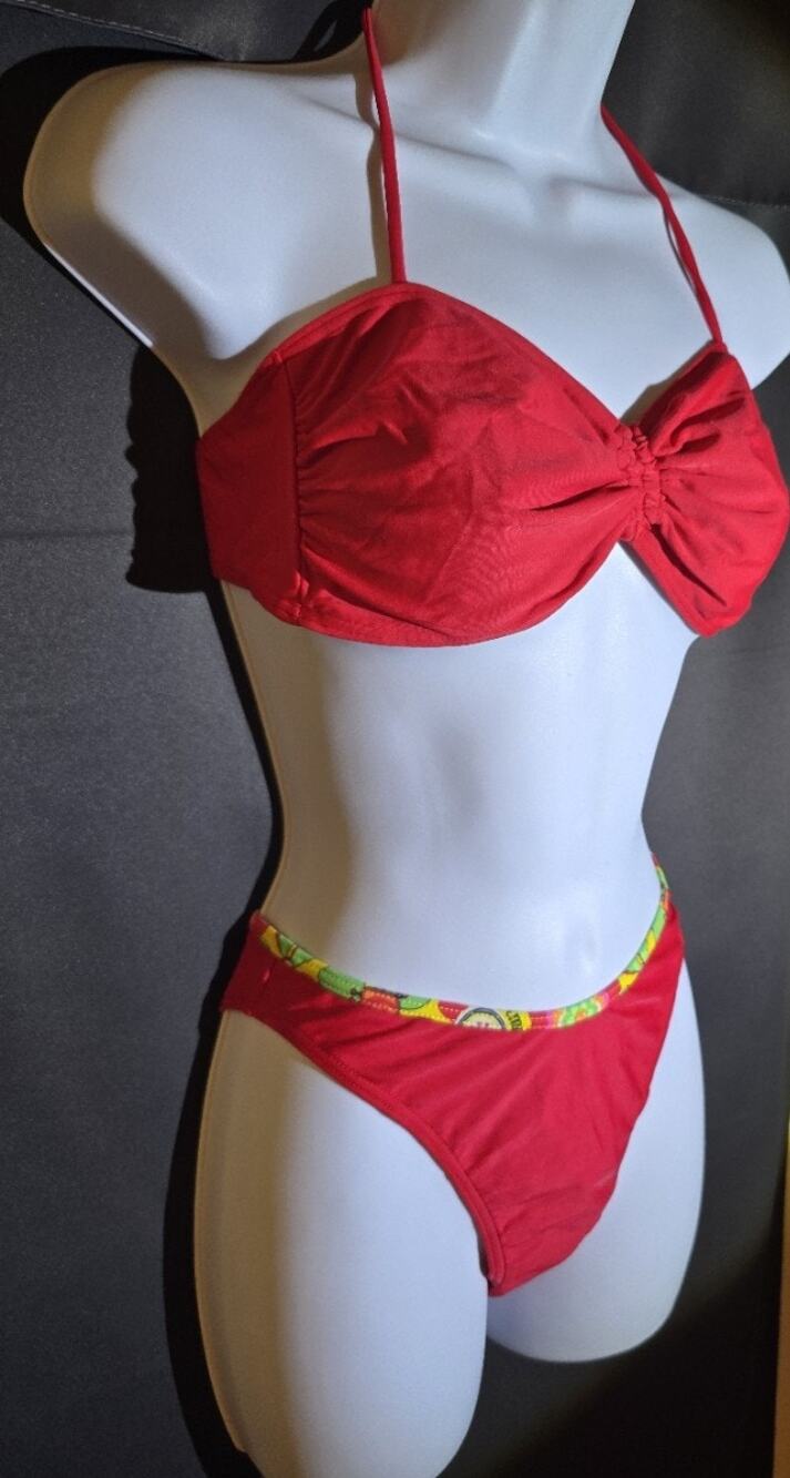 PANOS EMPORIO RED HALTER BIKINI / SIZE 14 / NWOT - (BUY 1 GET 1  1/2 OFF)